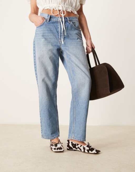 ASOS DESIGN Lotus premium suede ballet flats in cow print