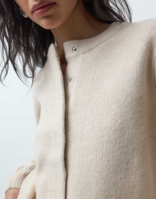 ASOS DESIGN lounge bomber jacket co-ord in oatmeal, 2 of 4