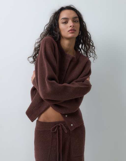 ASOS DESIGN lounge bomber jacket & pants set in chocolate, 3 of 3