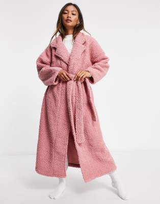 pink borg dressing gown