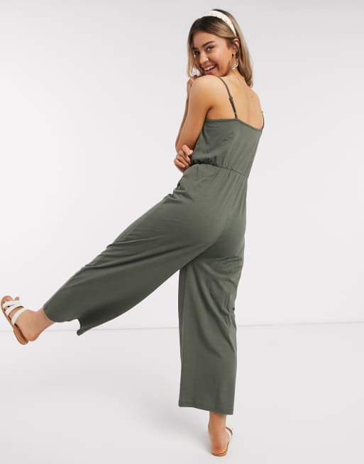 Asos store khaki jumpsuit