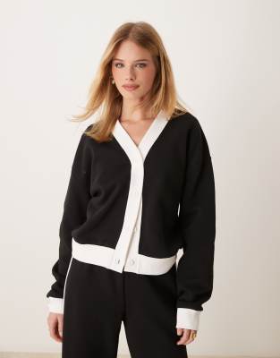 Asos Design Lounge Cardigan In Black - Part Of A Set