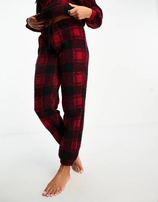 Nike gingham check on sale joggers in red