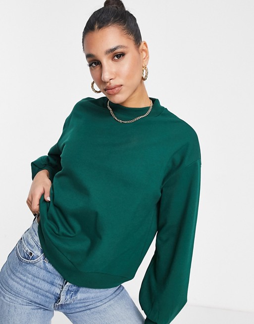 ASOS DESIGN lounge co-ord oversized sweat in green