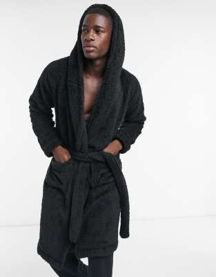 asos grey dressing gown