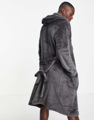 asos grey dressing gown