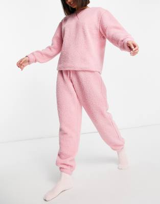 pink sweatshirt and sweatpants set