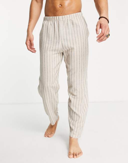 ASOS DESIGN – Lounge-Hose aus gestreiftem Webstoff