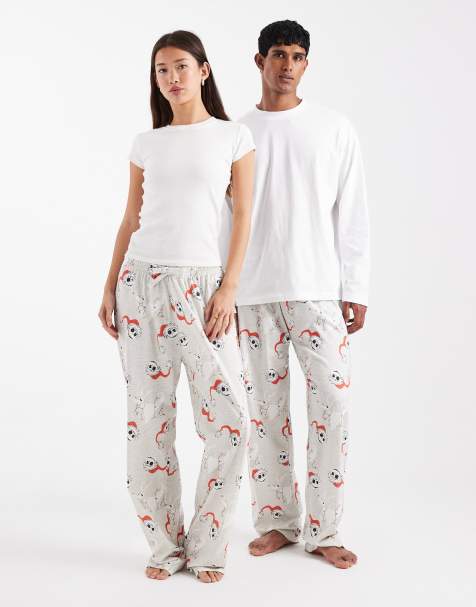 ASOS DESIGN – Lounge-Hose in Blau mit „Nightmare Before Christmas“-Print von Disney - view 1