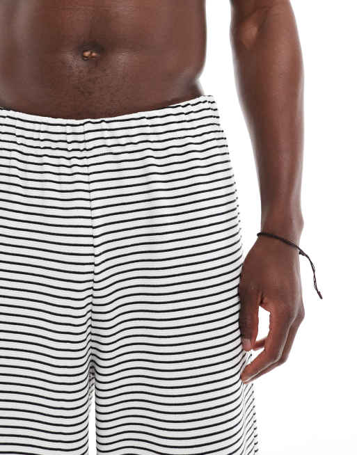 ASOS DESIGN – Lounge-Hose in Schwarz und Ecru gestreift, 3 von 4