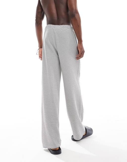 ASOS DESIGN – Lounge-Hose in Schwarz und Ecru gestreift, 4 von 4