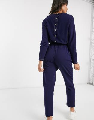 button back jumpsuit