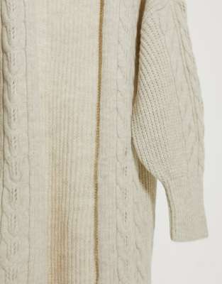 cream maxi knitted cardigan
