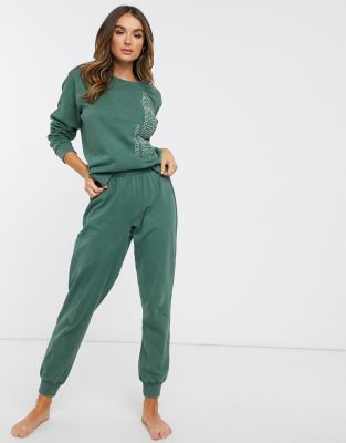 forest green joggers womens