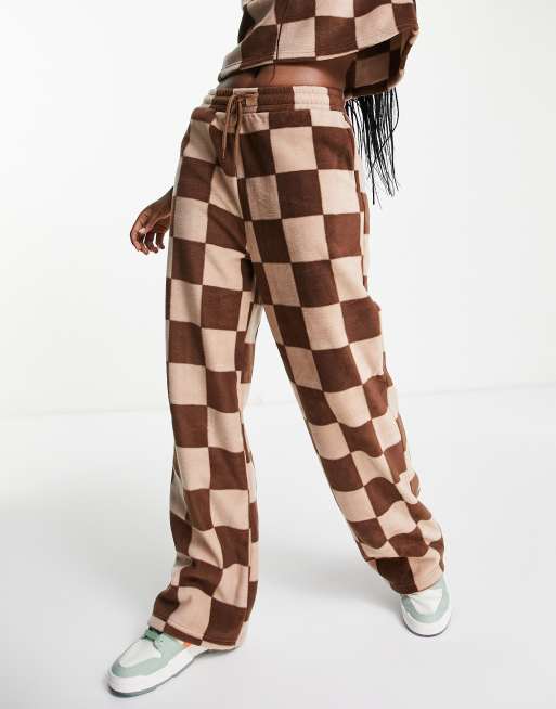 Checkerboard sweatpants hot sale