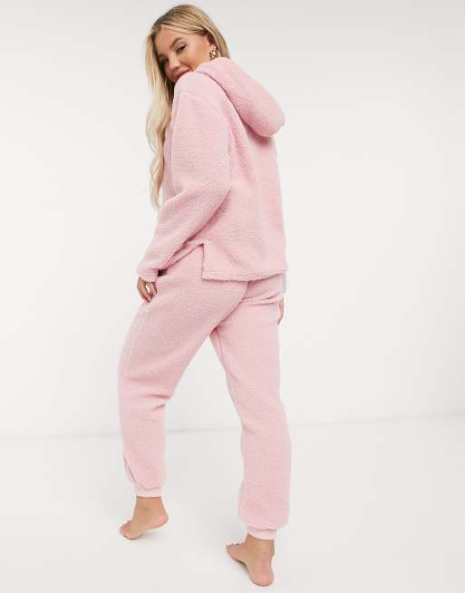 Pink sweatshirt cheap and sweatpants set