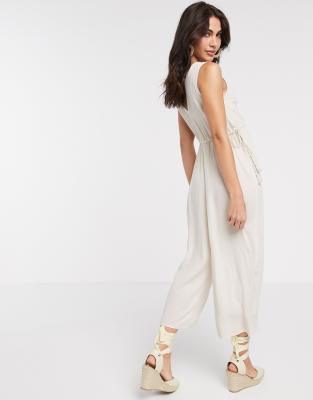 wide leg lounge jumpsuit