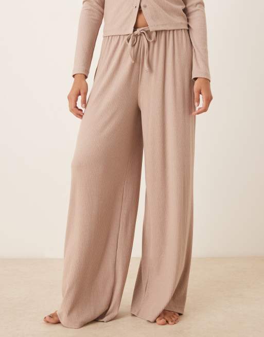 ASOS DESIGN – Lounge – Mix and Match – Hose in Creme mit weitem Bein, 4 von 4
