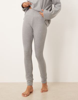Asos Design Lounge Mix & Match Lightweight Fleece Leggings In Gray