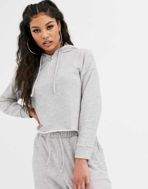 ASOS DESIGN lounge mix & match loopback raw edge hoodie and jogger, 2 of 3