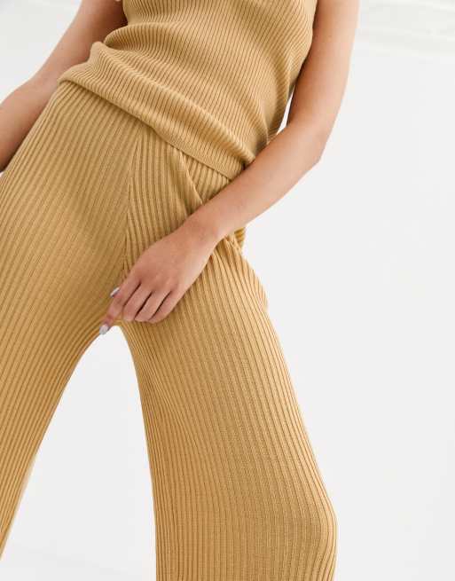 ASOS DESIGN lounge mix & match premium knitted rib pants