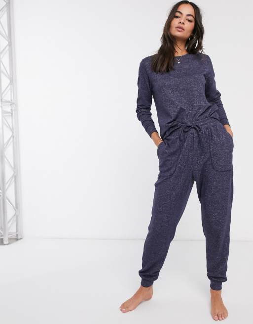 ASOS DESIGN lounge mix & match super soft brushed long sleeve sweat & jogger set, 2 of 2