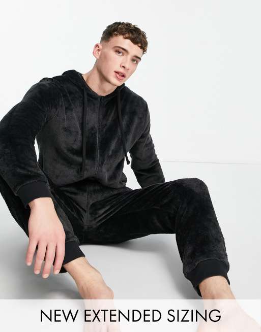 Black discount fleece onesie