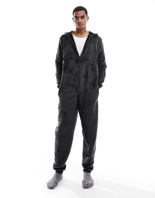 Black fluffy onesie new arrivals