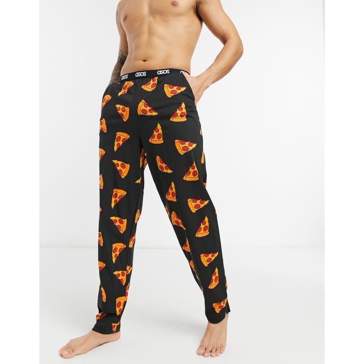 ASOS DESIGN lounge pajama bottoms in pizza | ASOS