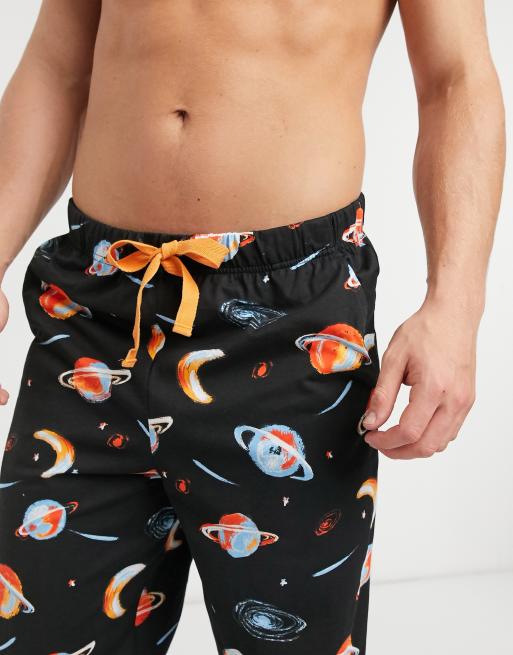 ASOS DESIGN lounge pajama bottoms in space print