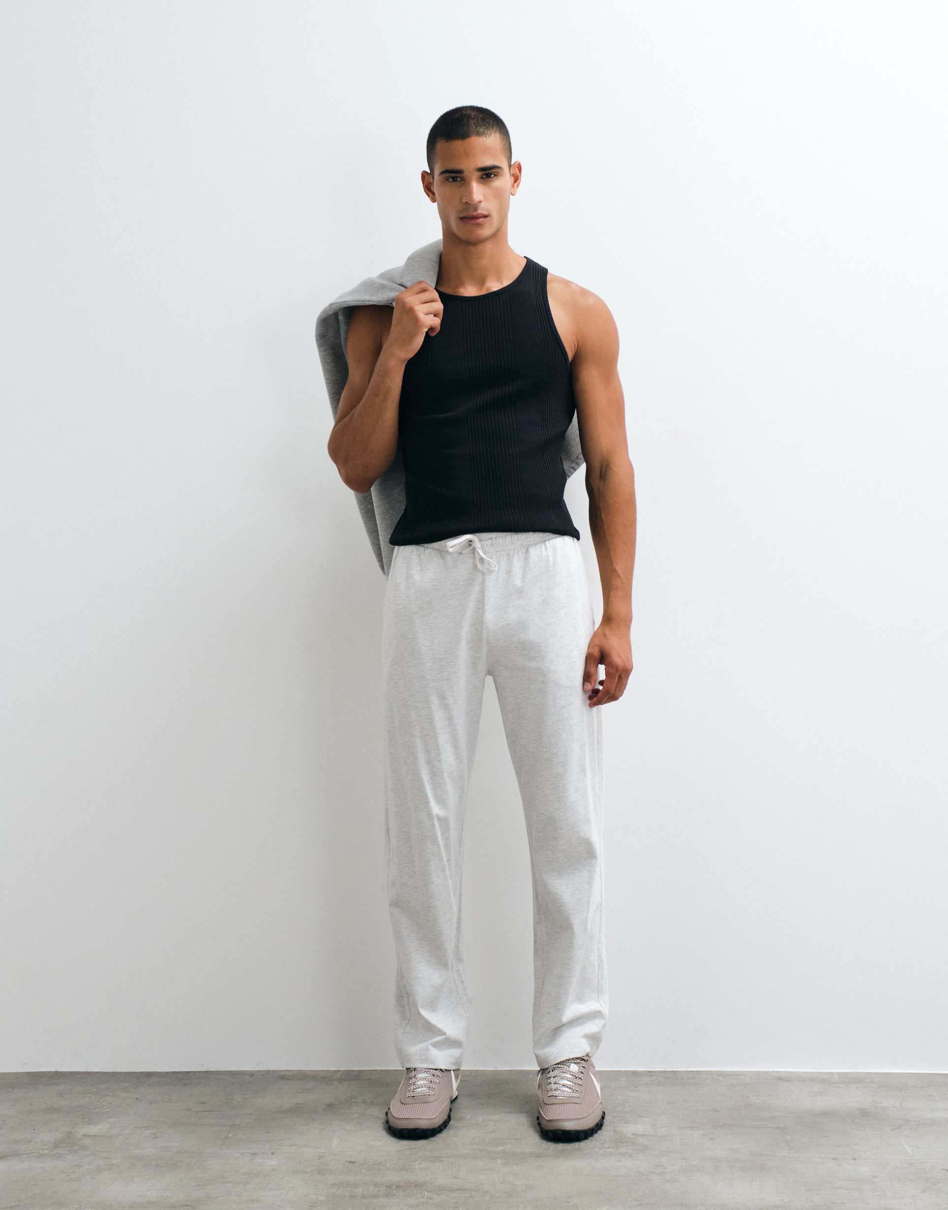 ASOS DESIGN lounge pant in ice grey marl