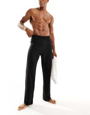 ASOS DESIGN lounge pants in black jersey