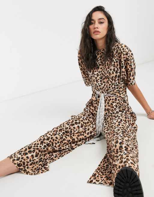 Asos hot sale leopard jumpsuit