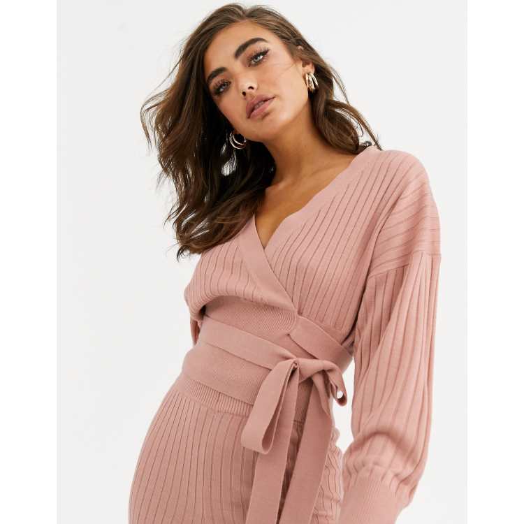 Lay It On Me Ribbed V-Neck Top- Dusty Rose – The Pulse Boutique