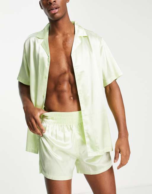 ASOS DESIGN – Lounge-Pyjama in Blassgrün