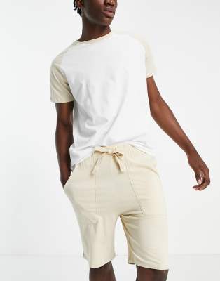 ASOS DESIGN ASOS DESIGN lounge pyjama set with raglan t-shirt-Multi