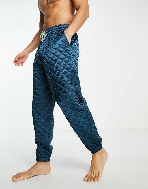 Blue hot sale satin joggers