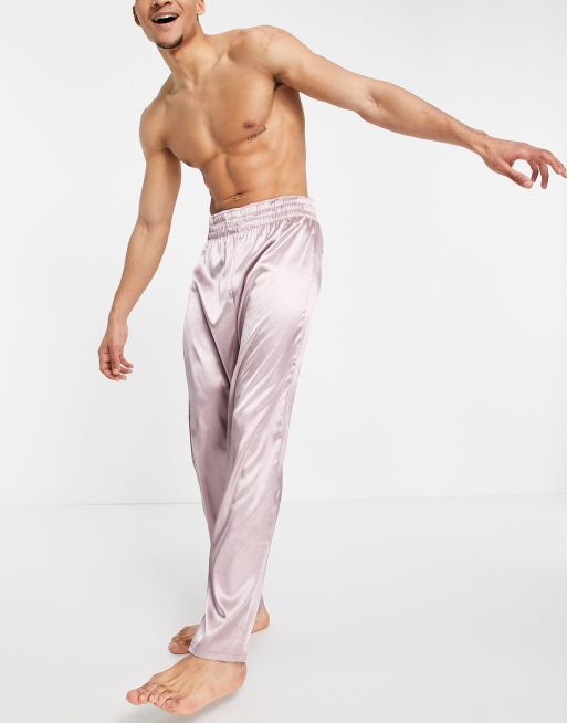 ASOS DESIGN lounge satin pants in mauve