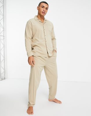 beige pajama set