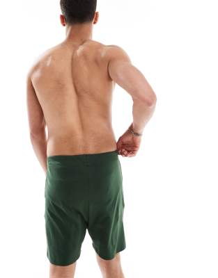 Asos Design Lounge Short With Drawcord In Green