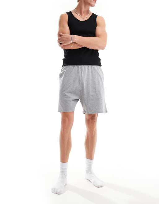 ASOS DESIGN – Lounge-Shorts aus Jersey in meliertem Grau, 5 von 5
