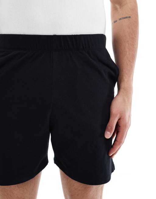 ASOS DESIGN lounge shorts in black