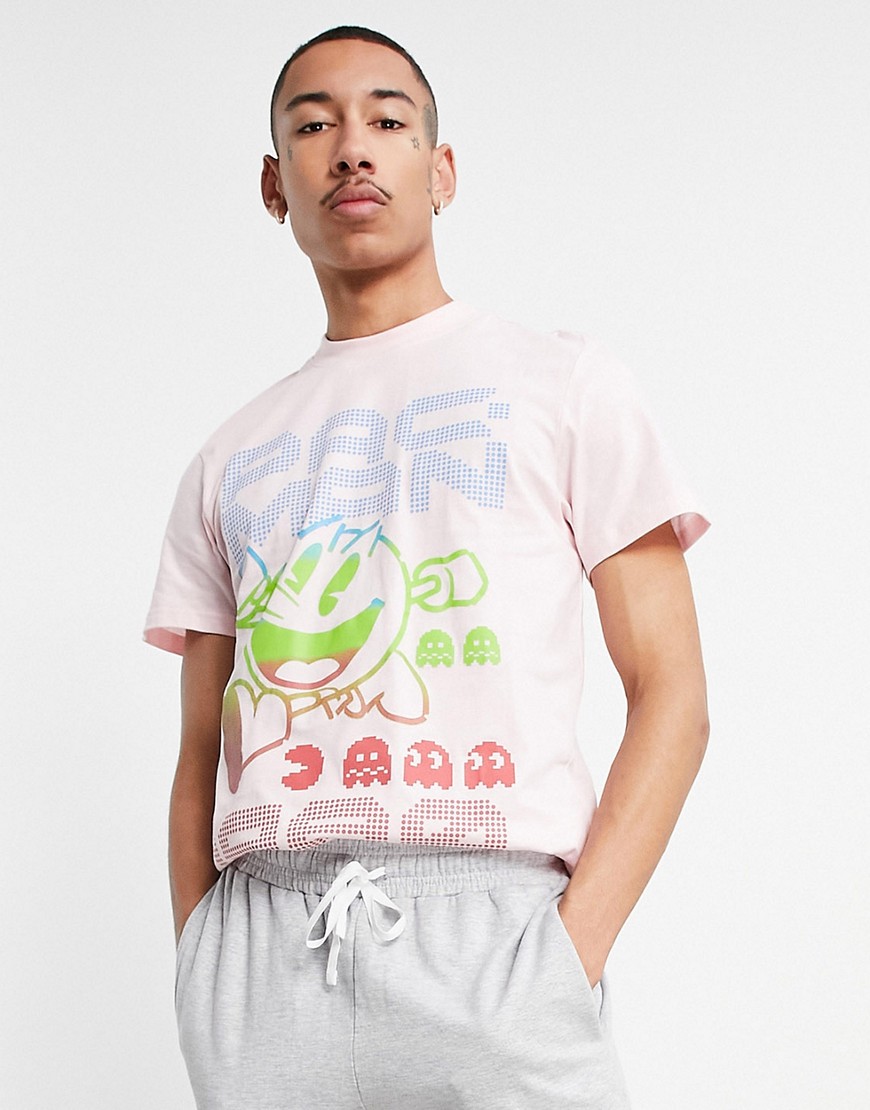 ASOS DESIGN lounge t-shirt and skinny sweatpants lounge set with Pac-Man Print-Pink