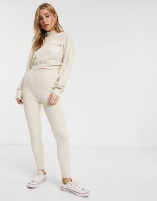 Cream on sale knit joggers