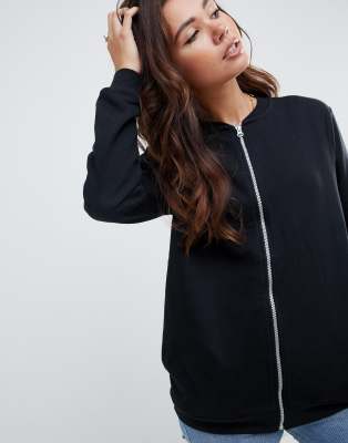 asos jersey bomber jacket