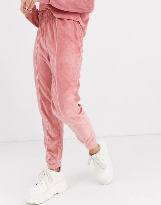 Velvet store pink joggers