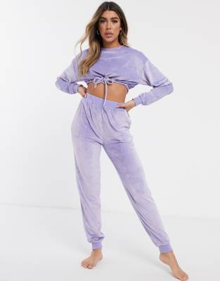 purple jogger set