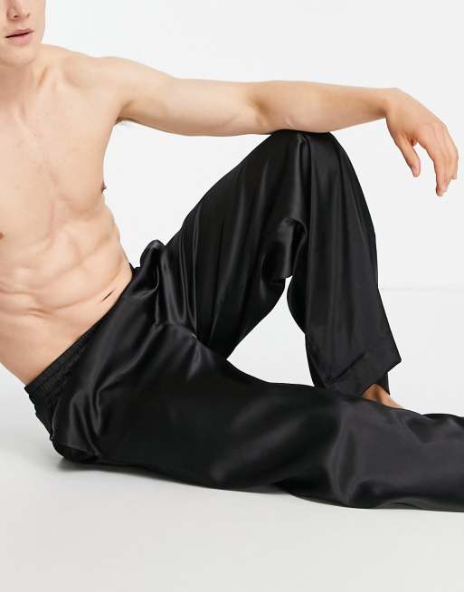 Black silk pj bottoms hot sale