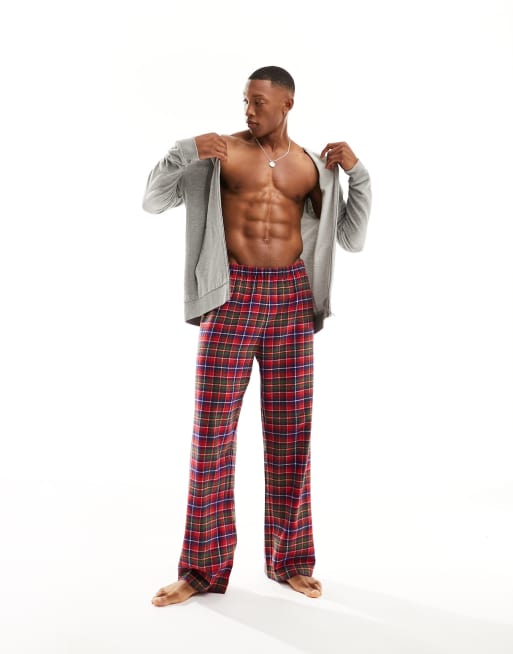 ASOS DESIGN - Loungebroek in rood geruit