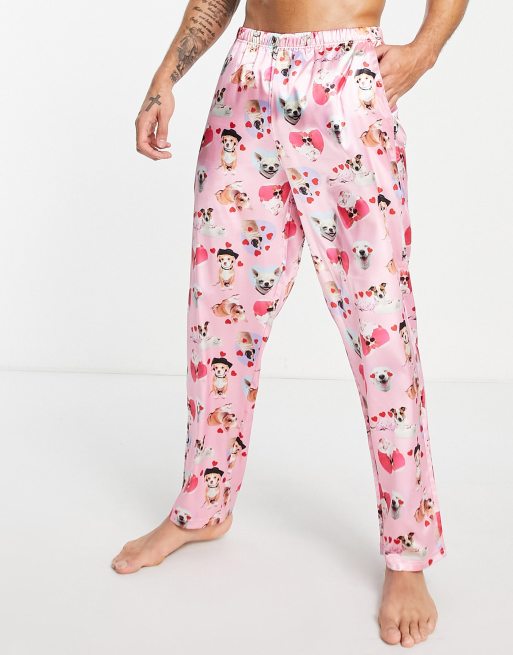 ASOS DESIGN - Loungebroek met hondenprint